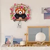 (US Only)Raccoon Theme Wood DIY Diamond Painting Hooks Home Decor Craft Kit for Wall