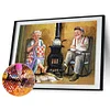 Couples plus &acirc;g&eacute;s - Compl&egrave;te Rond Peinture au Diamant  40*30cm