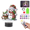 Acryl Weihnachten Schneemann doppelseitig - 5d DIY Bastellampe