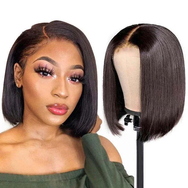 Fashion | Short Straight Bob Lace Front Wigs-elleschic