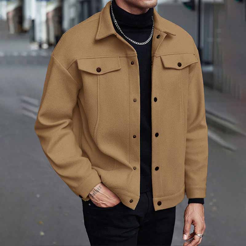 Men&rsquo;s Casual Button-Down Lapel Jacket &ndash; Lightweight Everyday Smart Outerwear