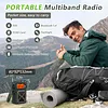 Multifunctional emergency hand-cranked radio with Bluetooth and solar power