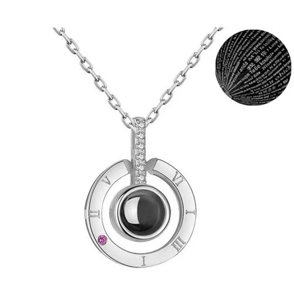 100 Languages ​​i Love You Memory Necklace