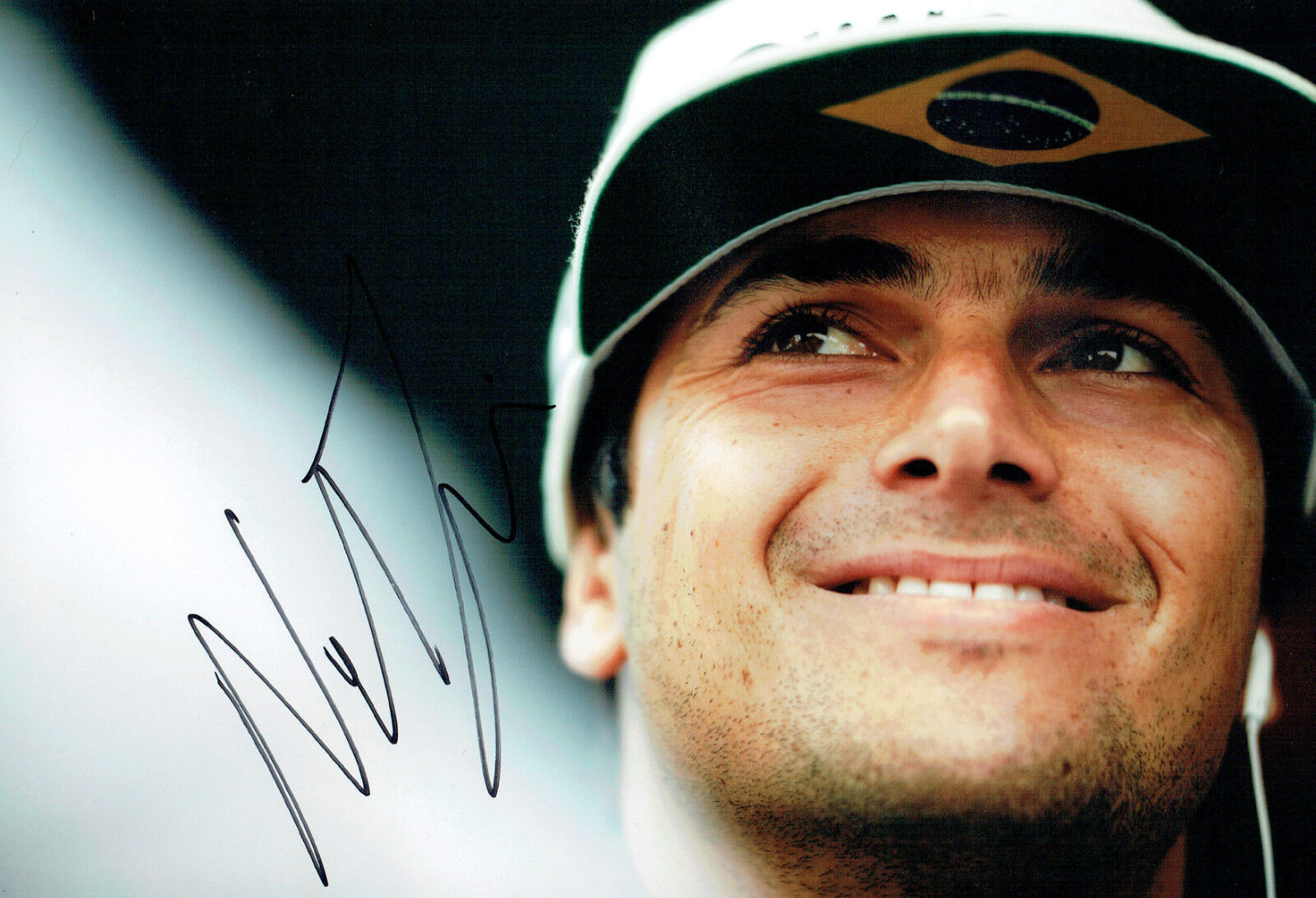 Nelson PIQUET Junior Jr SIGNED 12x8 Portrait Photo Poster painting AFTAL Autograph COA