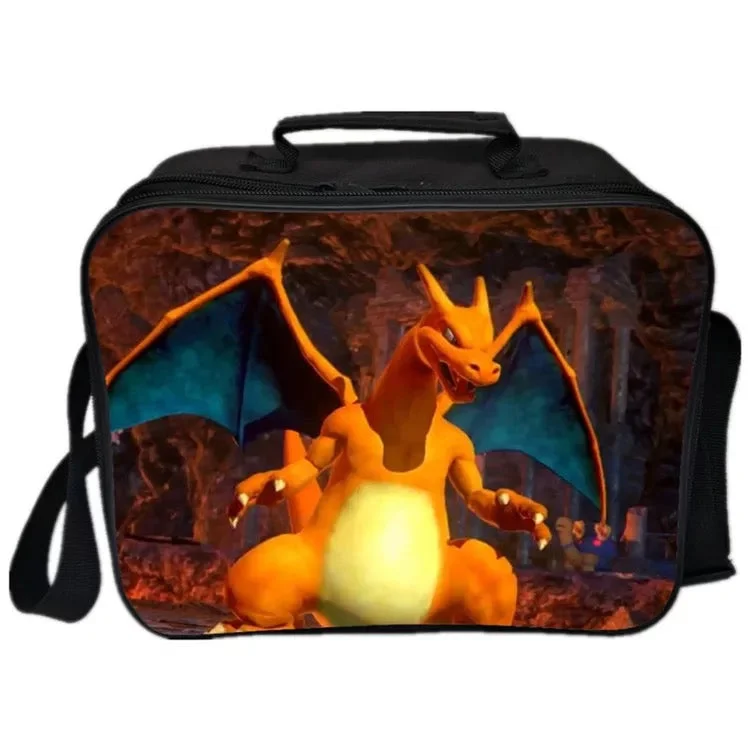 Mayoulove Detective Pokemon Go Pikachu #25 PU Leather Portable Lunch Box School Tote Storage Picnic Bag-Mayoulove