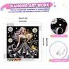 Special Shape Rhinestone Diamond Painting Kit(Black Gold Daisy Beauty)