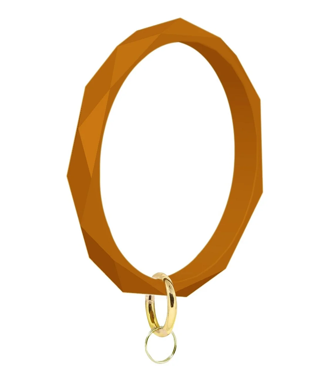 Dvacaman Hot Sale Big O Shaped Silicone Loop Wrist Key Ring Keychain with Gold O Clasp Round Key Wrist Strap Accessory Wholesale