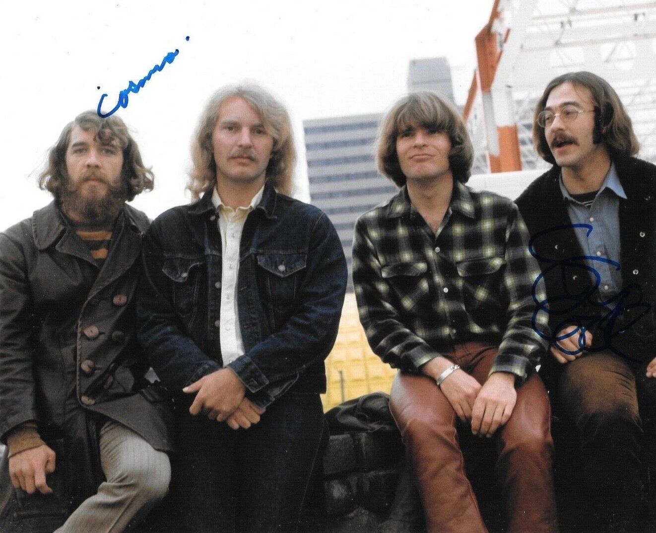 * CREEDENCE CLEARWATER REVIVAL * signed 8x10 Photo Poster painting * STU COOK & COSMO * 1