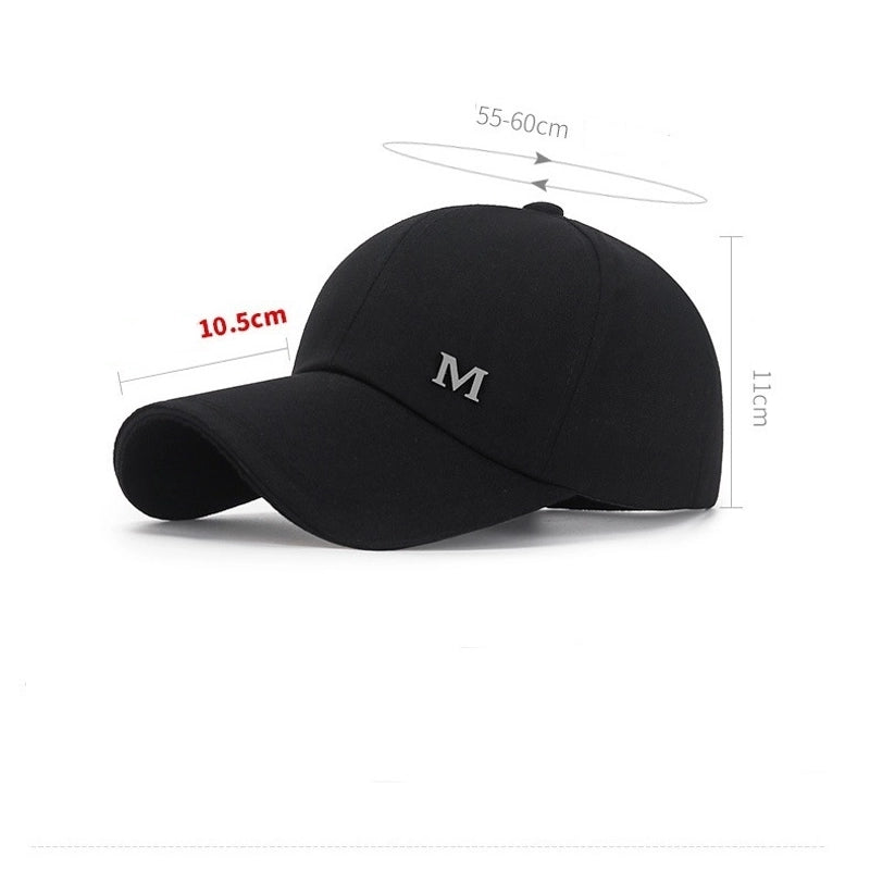 Women's Casual Minimalist Letter Solid Color Curved Eaves Baseball Cap