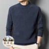 100% Pure Wool Round Neck Business Sweater