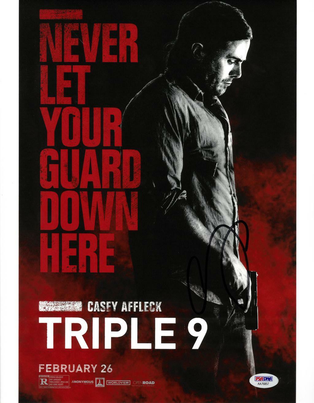 Casey Affleck Signed Triple 9 Authentic Autographed 11x14 Photo Poster painting PSA/DNA #AA76857