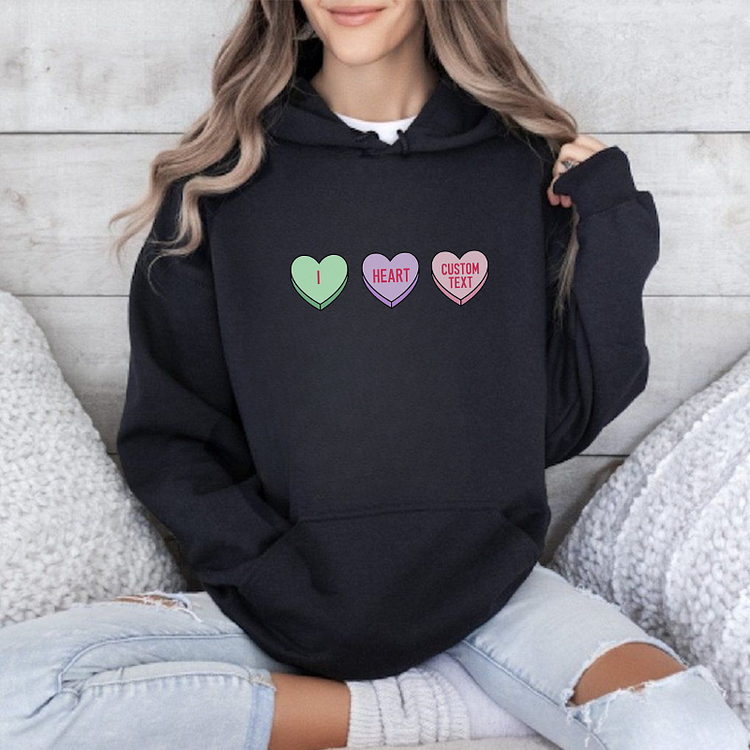 Custom Candy Hearts Valentine Shirt, Candy Heart Message Valentines Couple Shirts, Valentine's Day Gifts, Anniversary gift