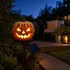 Solar Powered Pumpkin Halloween Stake Light Outdoor Waterproof LED Lamp