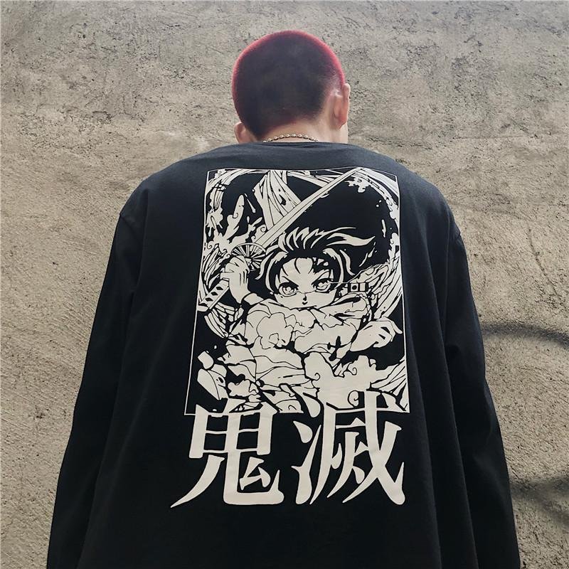 Demon Slayer Tanjiro Long Sleeve T-shirt  weebmemes