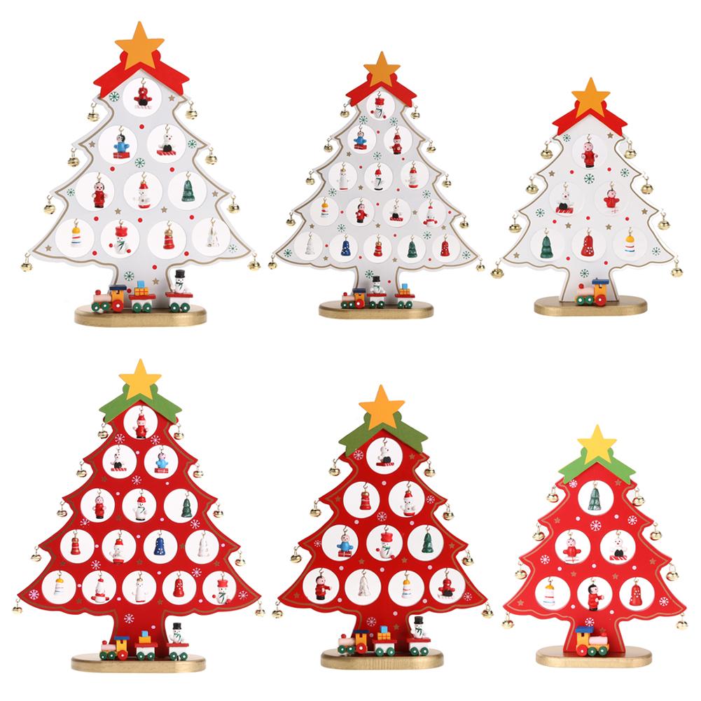 

New Wooden Christmas Tree Home Decoration Xmas Tree Snowman Ornament, 白色, 501 Original
