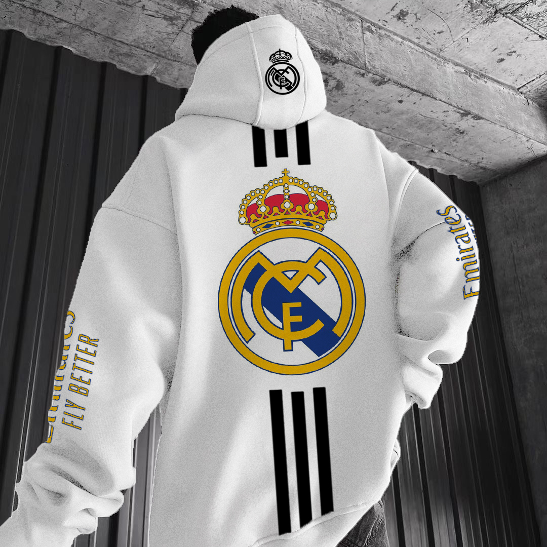 Unisex Football Team Logo Print Jersey Casual Oversized Hoodie / TECHWEAR CLUB / Techwear