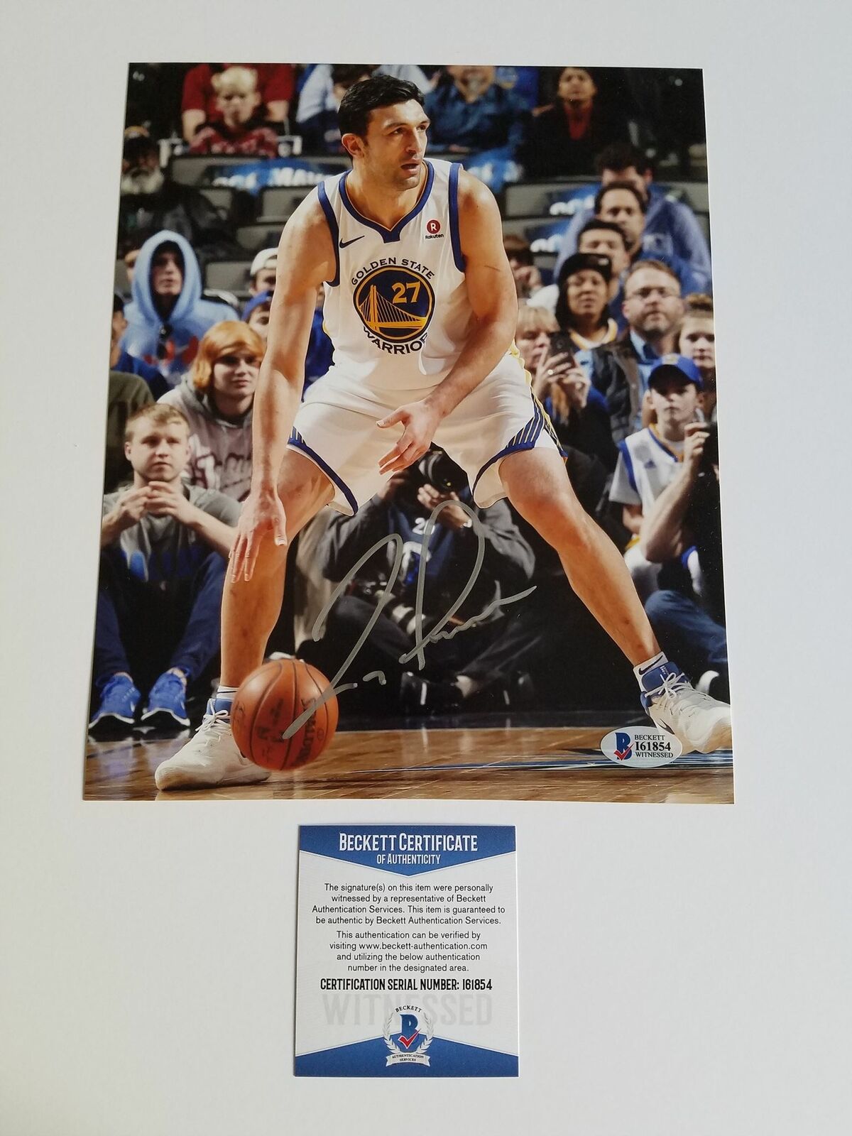 Zaza Pachulia signed 8x10 Photo Poster painting BAS Beckett Golden State Warriors Autographed