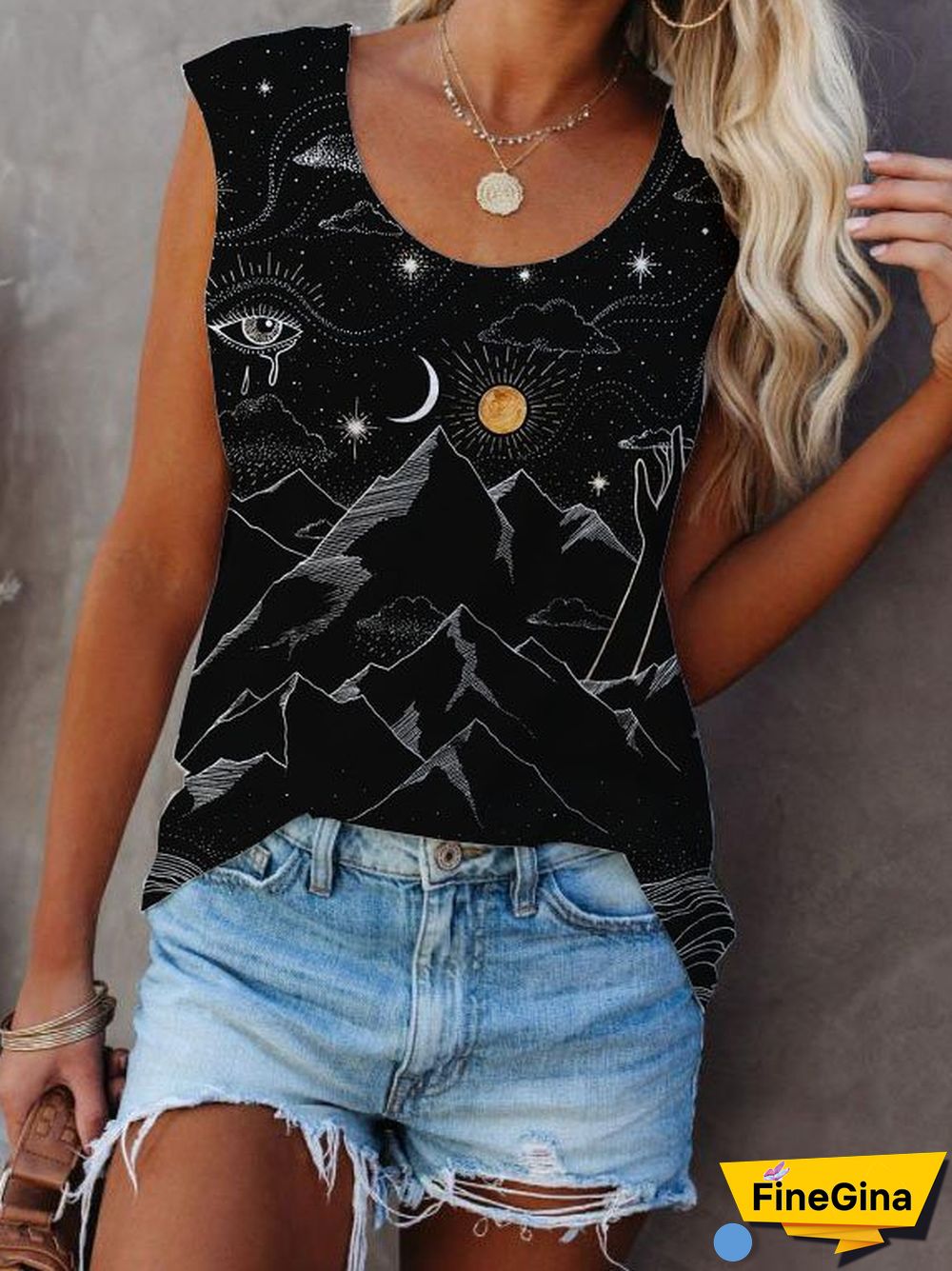 Vintage Cotton-Blend Shirts & Tops