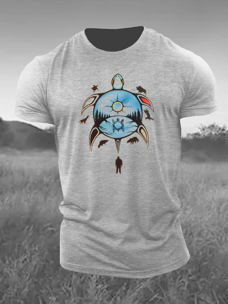 Turtle Print Men's T-Shirt