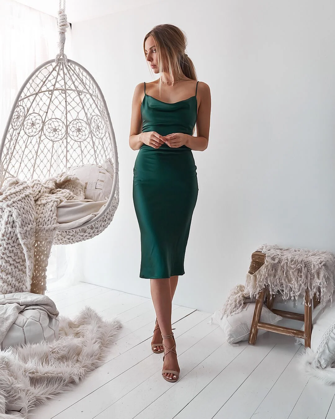 Julissa Mo Satin Side Split Sexy Dress For Women 2021 Sleeveless V-Neck Party Dresses Spring Black Elegant Fashion Slim Vestidos