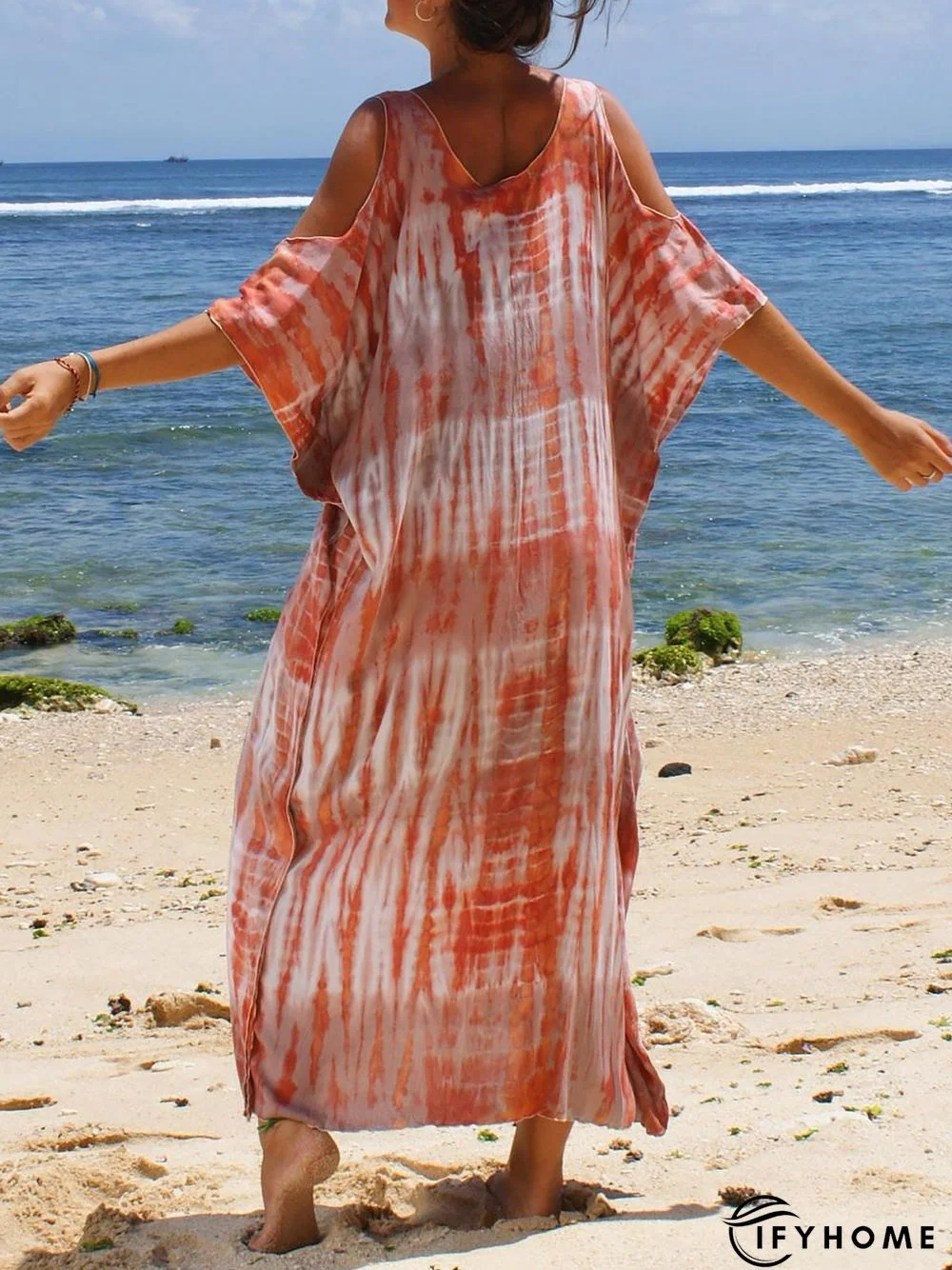 Beach wear/Tie dye Kaftan Loose Maxi Dress | IFYHOME