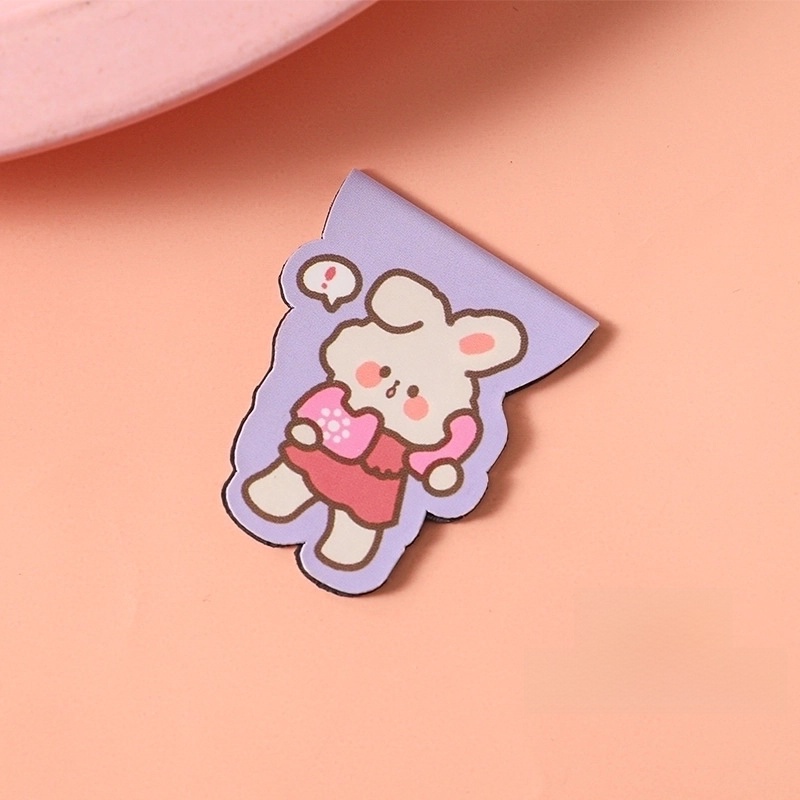 Cute Cartoon Beautifully Shaped Student Double-sided Paper Alloy Magnetic Bookmark