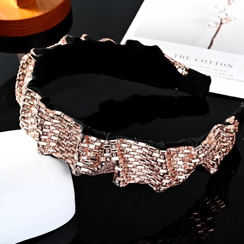 Retro Geometric Rhinestone Hair Band 1 Piece