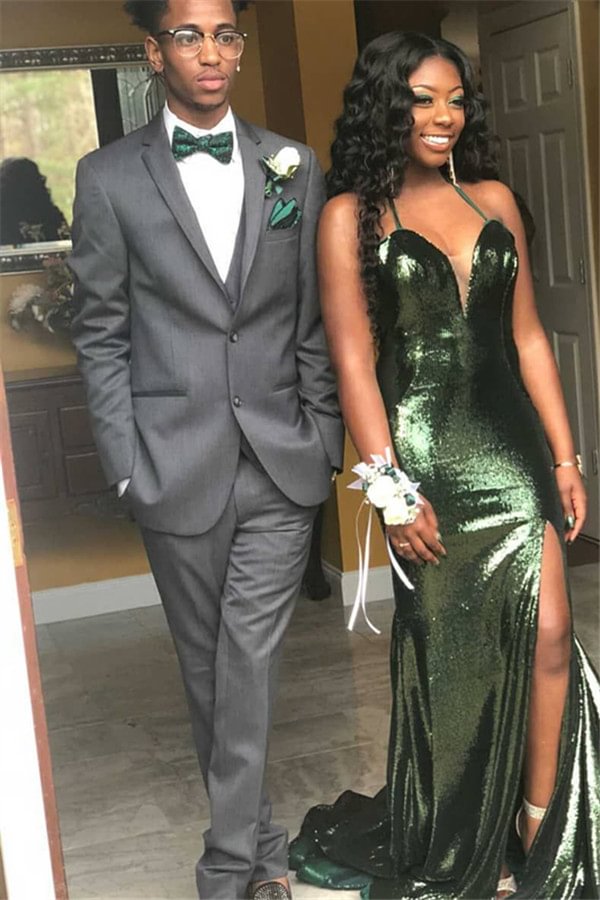 Gray Summer 3 Pieces Handsome Wedding Suits For Groom Online | Ballbellas Ballbellas