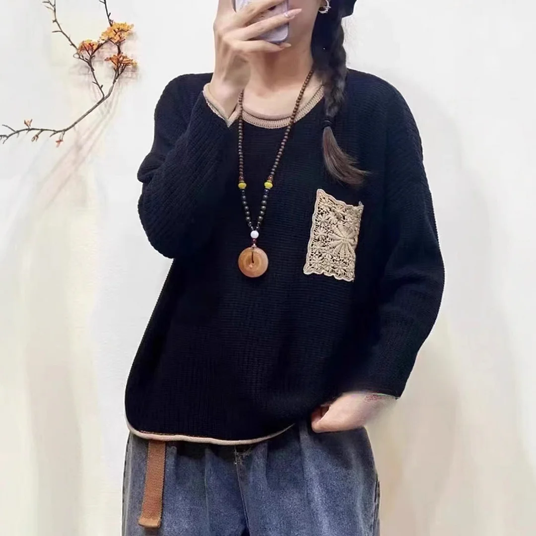 Chicfifth Sweater Women Winter Long Sleeve High Quality Autumn Vintage Top Knitted Cardigan