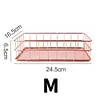 Mealivos Elegant Rose Gold Tie Collection Basket Rectangle Debris Girl Desktop table Storage Basket