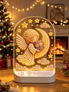 DIY Diamond Art LED Night Light &ndash; Light-Up Table Decor, Double-Sided Printed DIY Crystal Pearl Painting Decoration for Christmas & Holiday Gifts