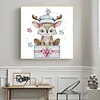 (Counted/Stamped) 14CT Christmas Fawn-Cross Stitch 16*19cm/6.3*7.48in(Brand)