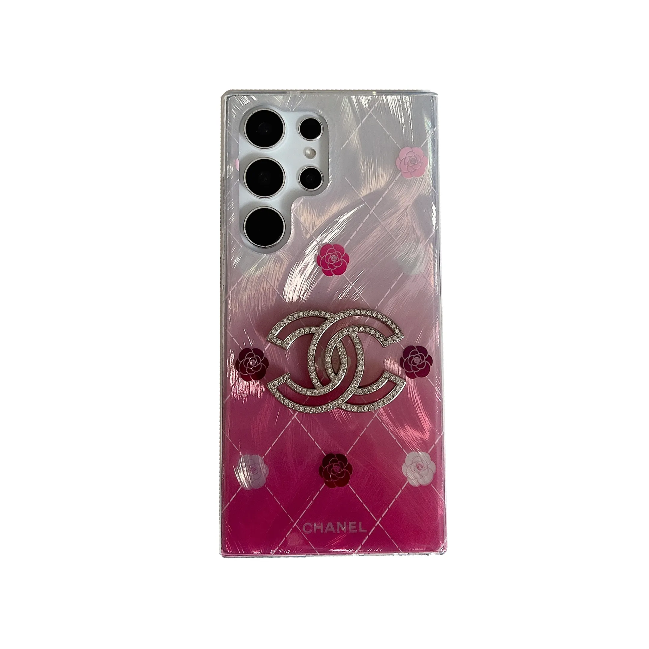 Chanel Luxury Monogram Logo Airbag Stand Samsung Galaxy S Series Phone Case