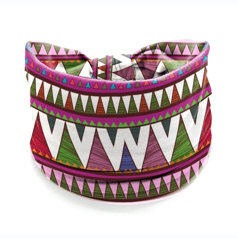 Women’s Hair Band African Print Pattern Wide Edge Elastic Knot Sports Yoga Headband Women’s Headwear Hair Accessories