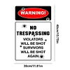 Warning No Trespassing - Vintage Metal Signs(12*16Inch) - Warning