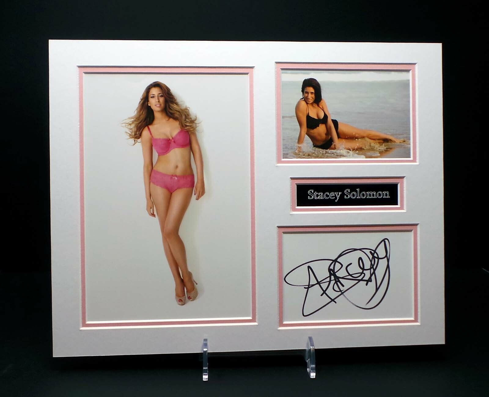 Stacey SOLOMON Signed Mounted Photo Poster painting Display AFTAL COA I'm A Celebrity Winner