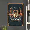 Foreigner - Panneaux en &eacute;tain m&eacute;tallique(20*30cm/30*40cm) - Musique