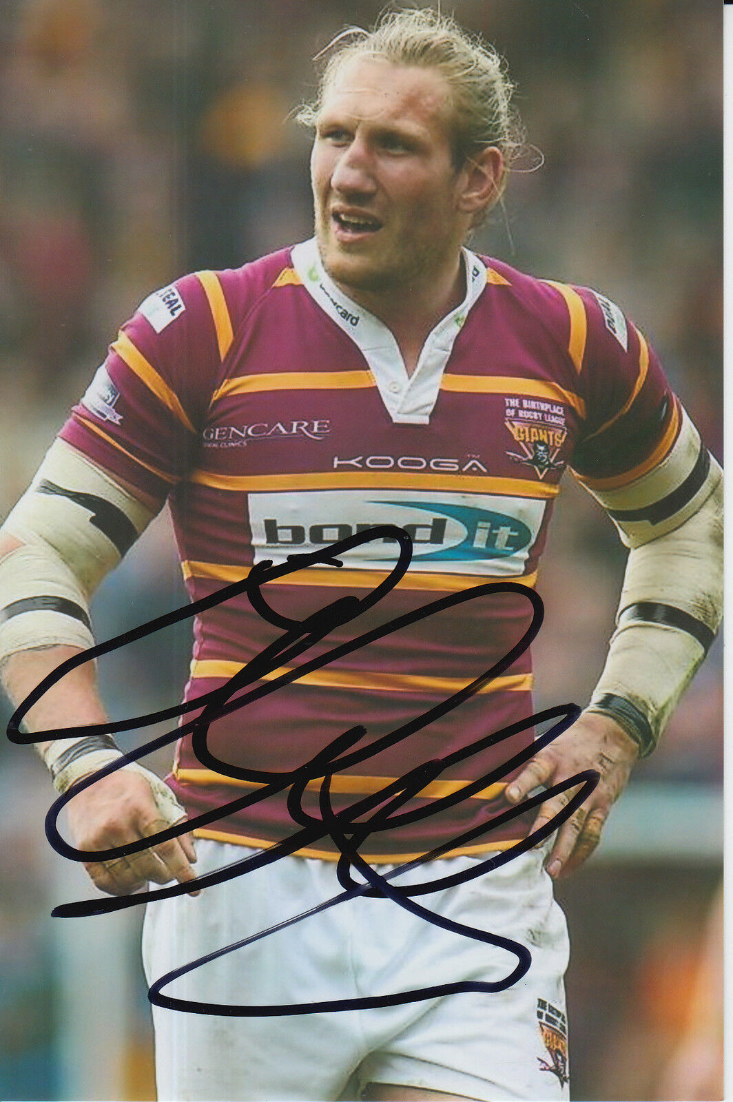 HUDDERSFIELD GIANTS HAND SIGNED EORL CRABTREE 6X4 Photo Poster painting 1.