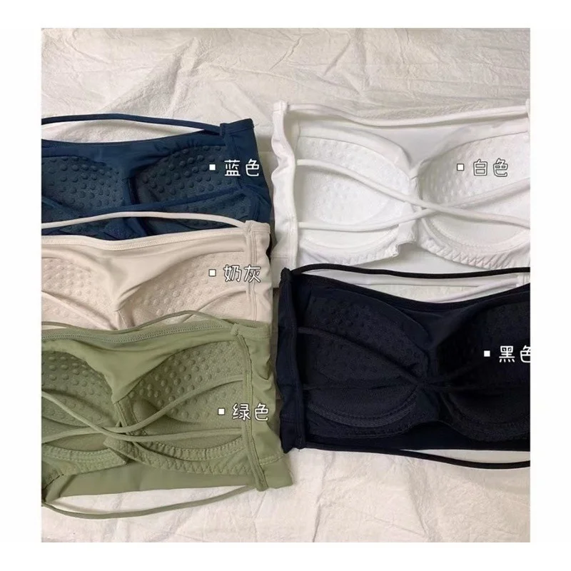 Churchf Churchf Vacation Beautiful Back Defense Strapless Woman Wrapped Breasts Strapless Underwear Bra One Cup Girl