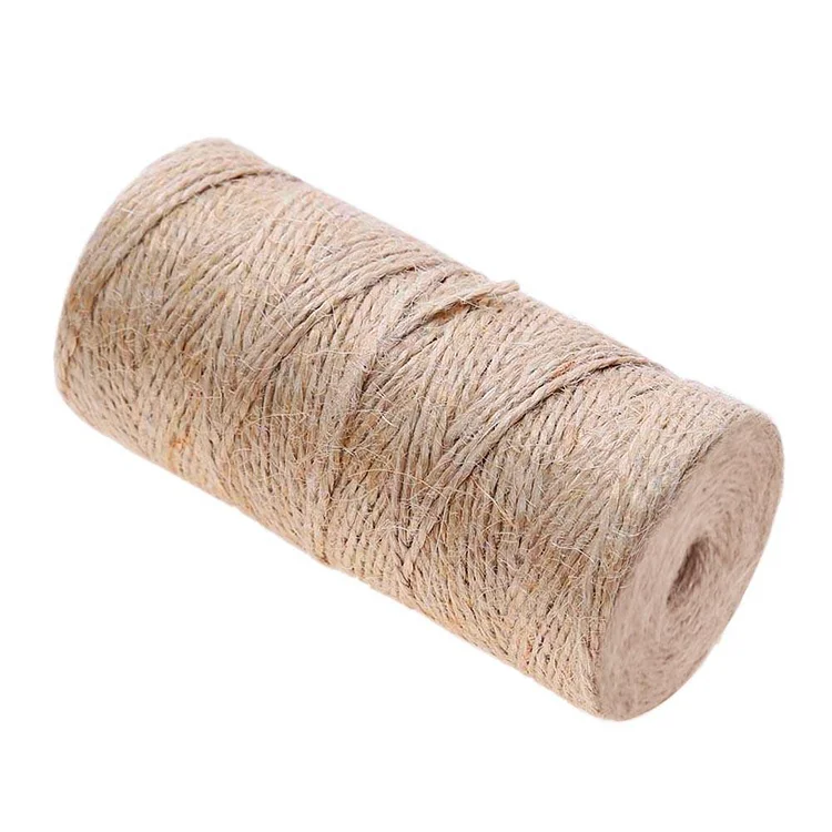 1roll Burlap Rope 50/80m Hemp Cord for Crafts Thin Packing String (50m )-230810.01
