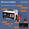 12V 24V Car Battery Charger LED Display Battery Maintainer Desulfator with Cable Clamps Overcharge Protection for Vehicle Motorcycle Boat Lead-acid Batteries