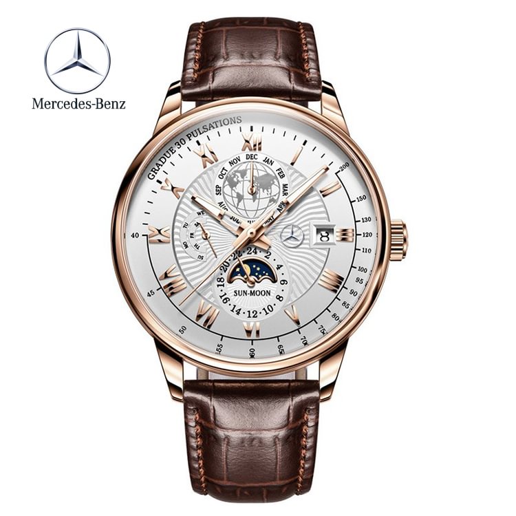 Reloj de negocios suizo de fase lunar de la colección Mercedes-Benz