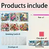 6Pcs DIY Diamond Painting Greeting Card Set with Envelopes Crystal Painting Art Greeting Cards for Beginner Adult Holiday Gifts