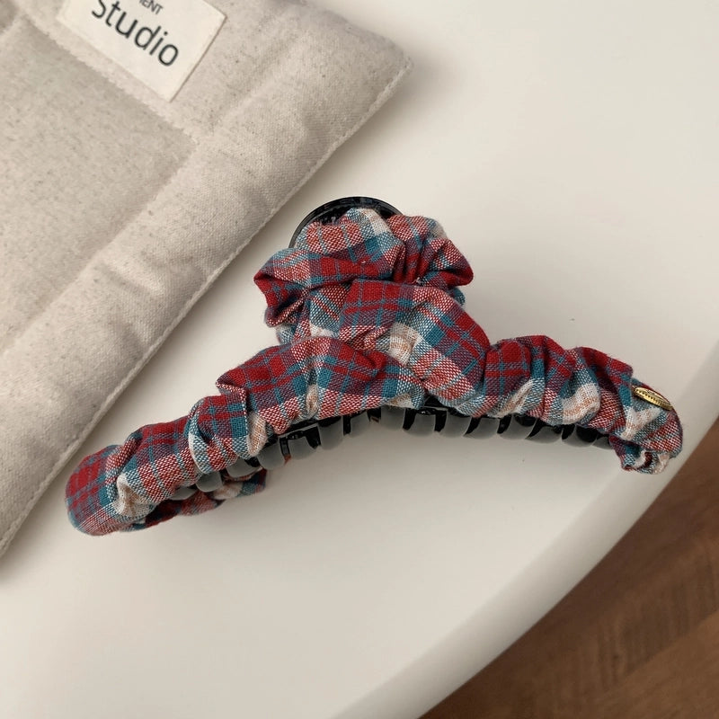 Vintage Style Lady Women’s Lattice Bow Knot Cloth Hair Clip Hair Band Hair Claws