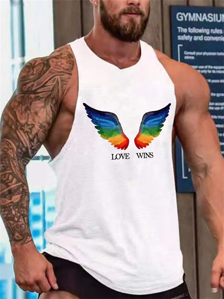Rainbow Wings Love Wins Tank Top