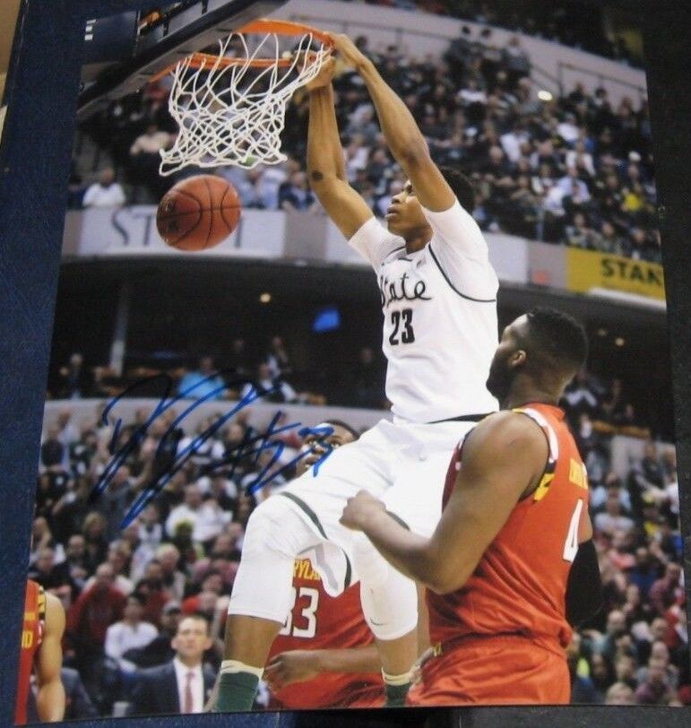 Deyonta Davis Michigan St Spartans SIGNED 8x10 Photo Poster painting COA Autographed Basketball