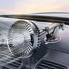 12V/24V Car Cooling Fan USB Suction Cup Windshield Desk Fan 3 Speeds Auto Cooler