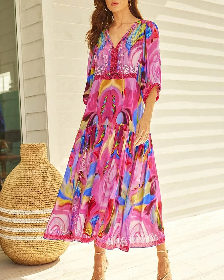 women's fashion printed dress