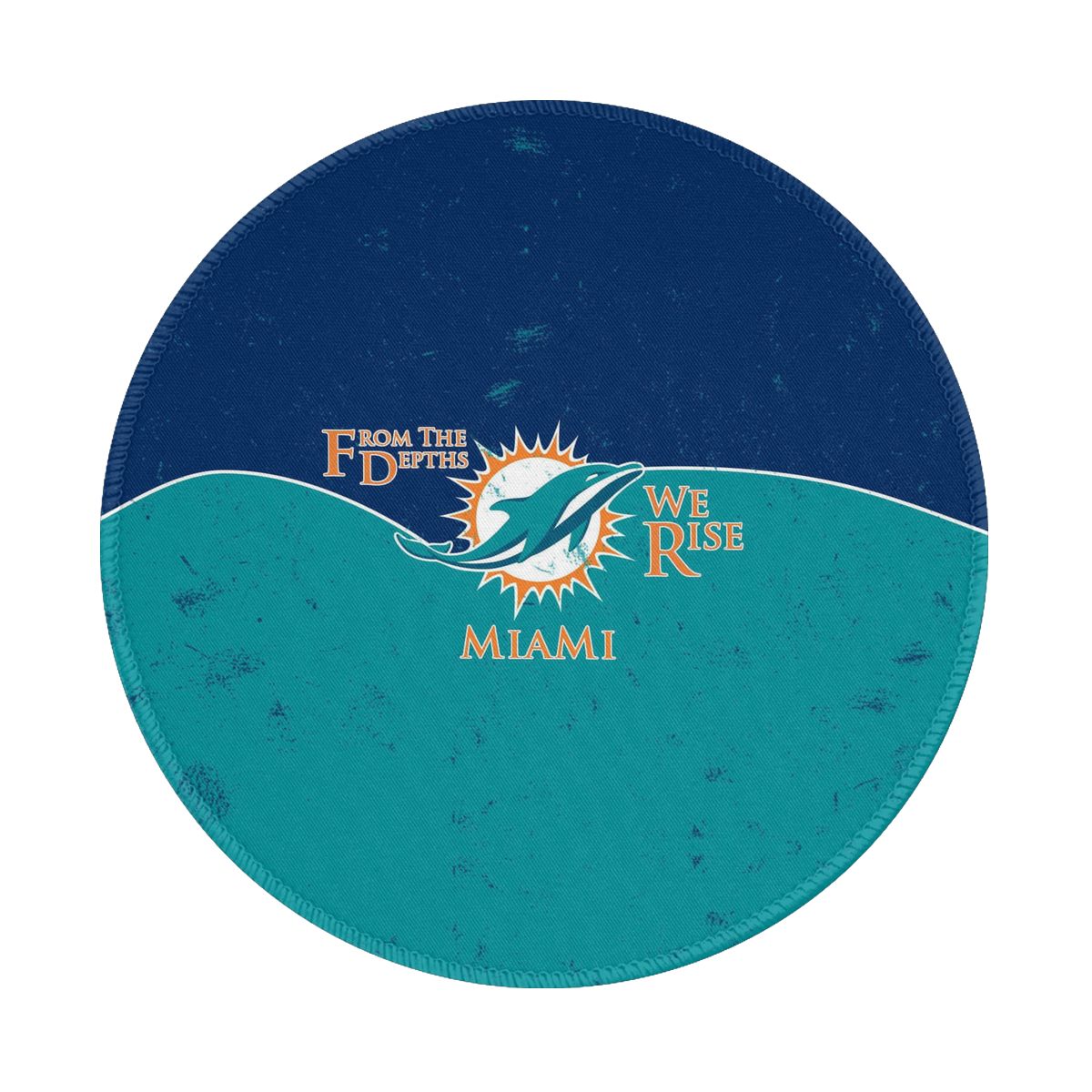 Miami Dolphins Quote Round Non-Slip Thick Rubber Modern Gaming Mousepad