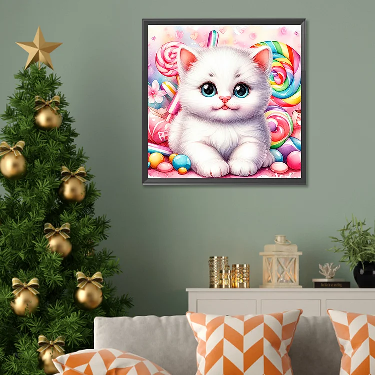 Candy Cat - Full Round - Diamond Painting (30*30cm)